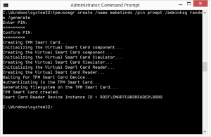 Process of virtual smart card creation